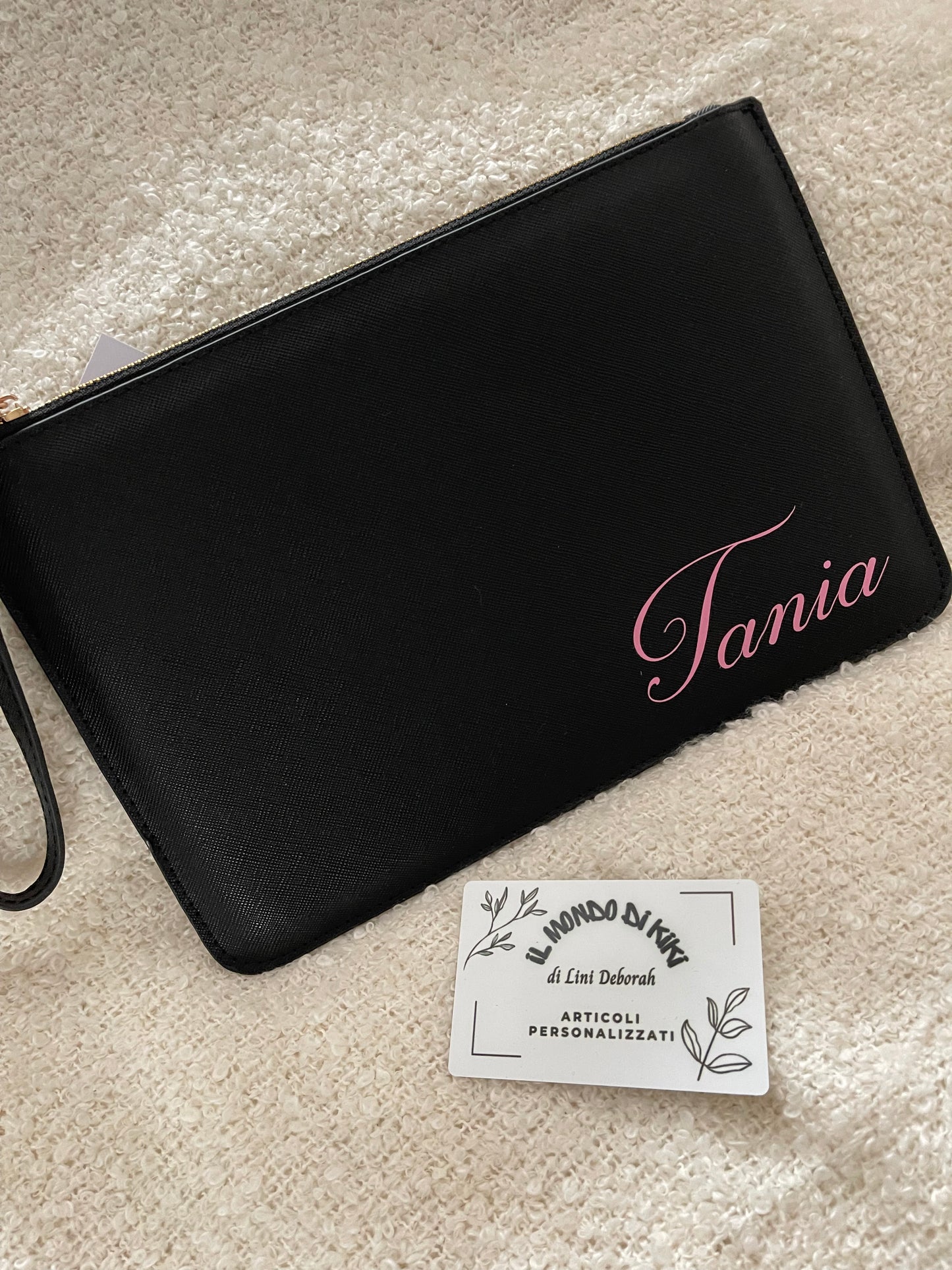 POCHETTE IN SAFFIANO PERSONALIZZATA