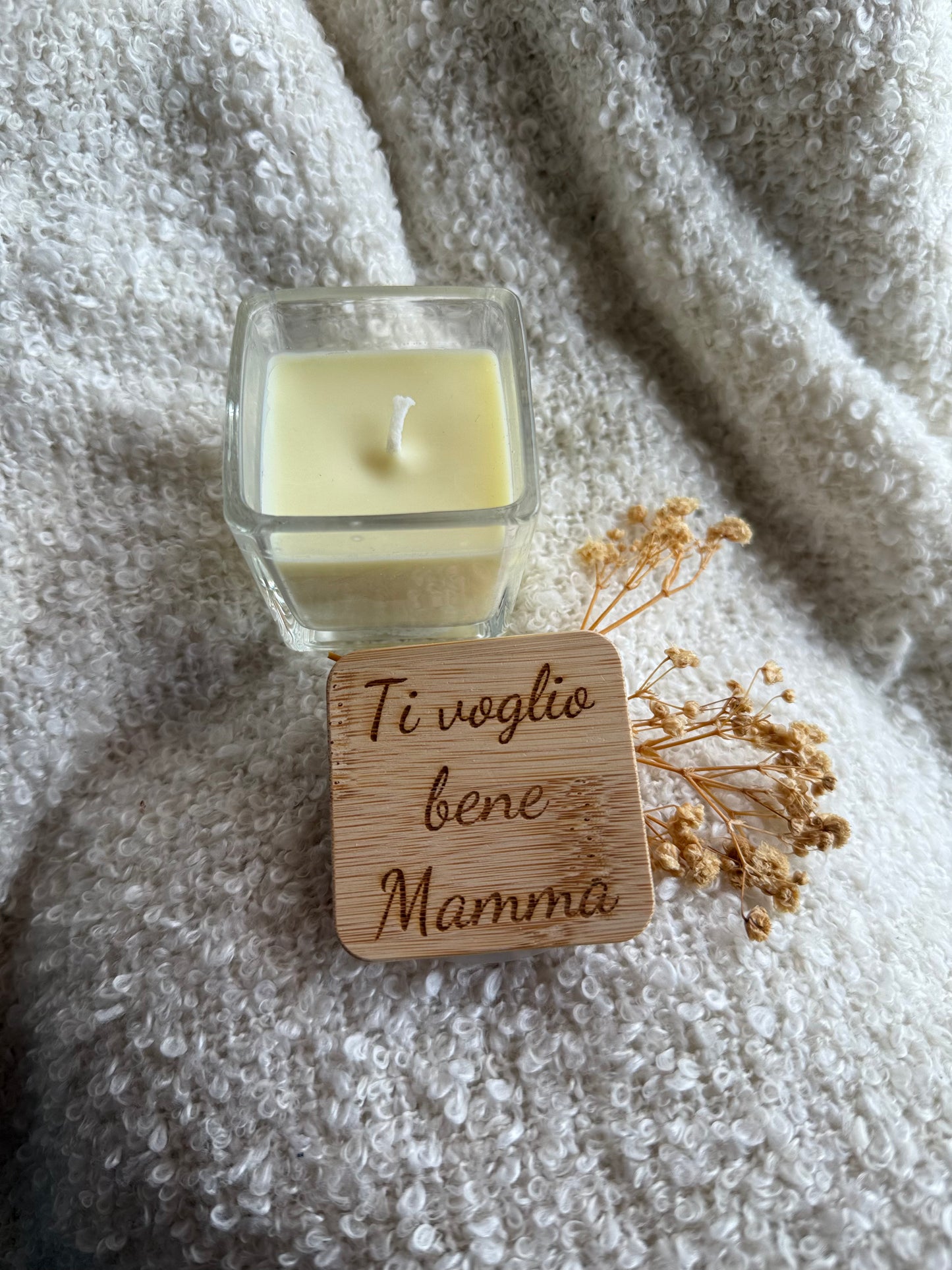 CANDELA IN LEGNO INCISO PERSONALIZZATA