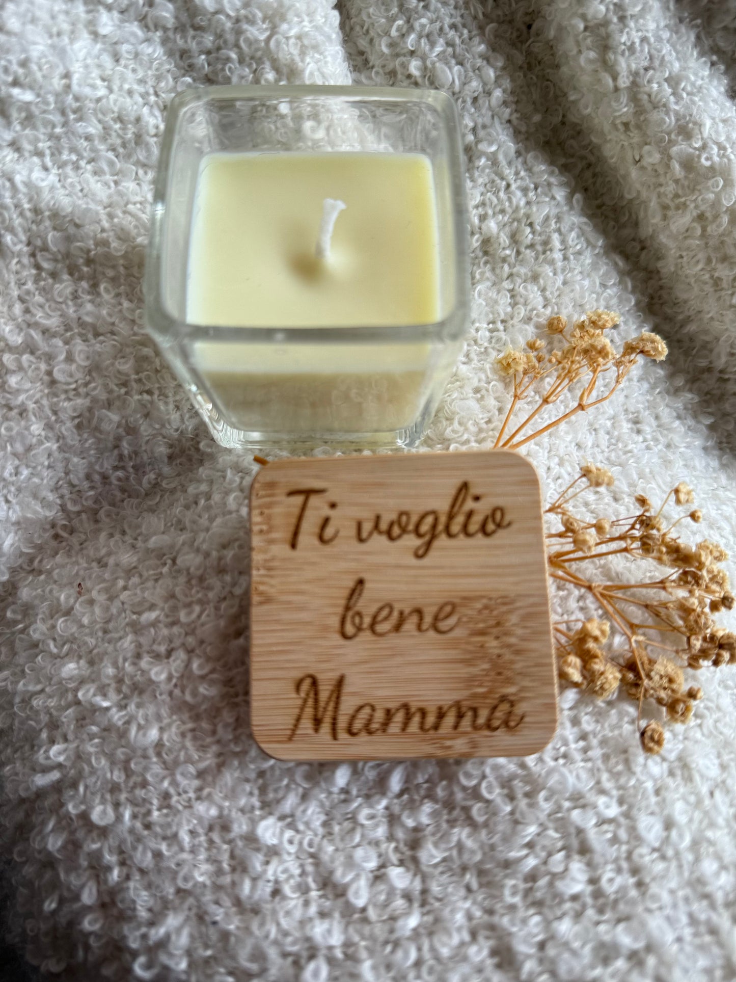 CANDELA IN LEGNO INCISO PERSONALIZZATA