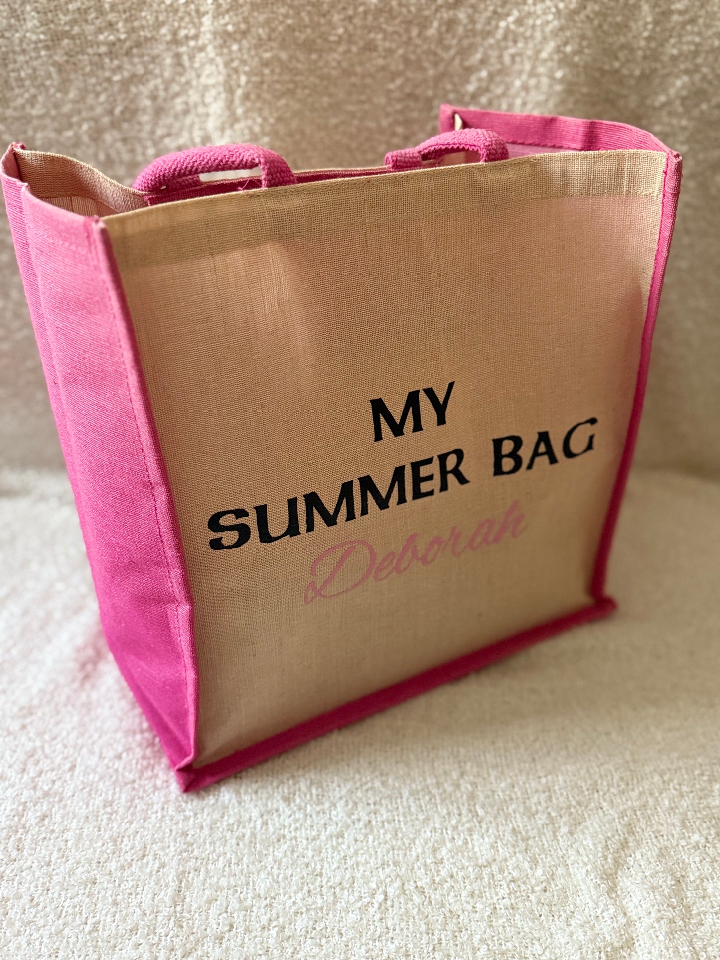 SHOPPER IN JUTA E COTONE PERSONALIZZATA