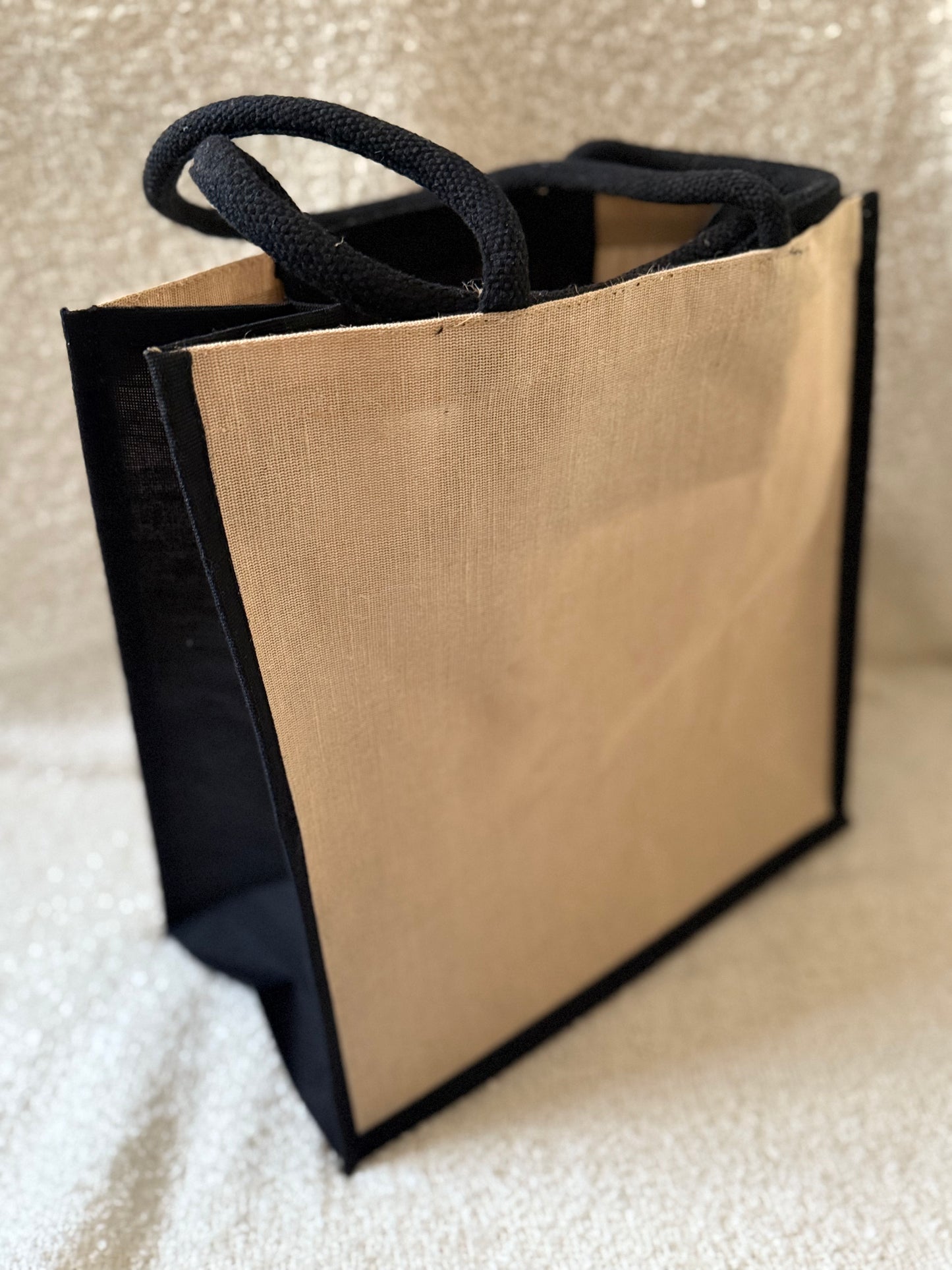 SHOPPER IN JUTA E COTONE PERSONALIZZATA